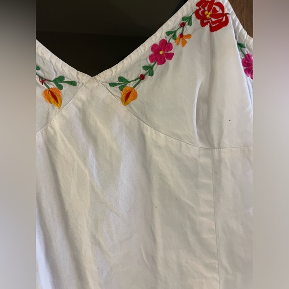 Castro Trend White cotton sleeveless with embroidery stitching Sz 42 IT - Picture 4 of 7